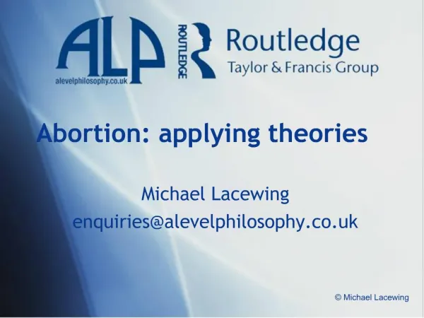 Abortion: applying theories