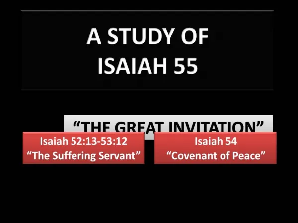 A STUDY OF ISAIAH 55
