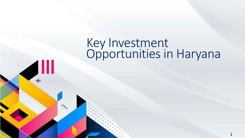 key investment opportunities in haryana