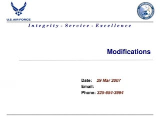 Modifications - slide 1