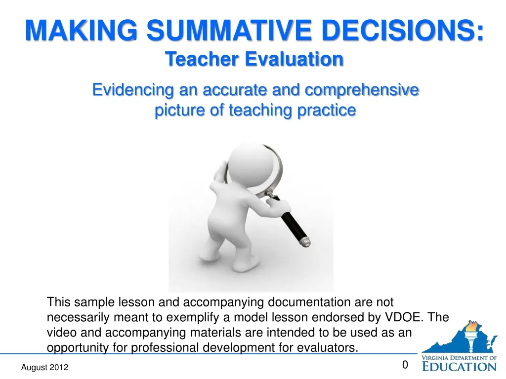 making summative decisions teacher evaluation