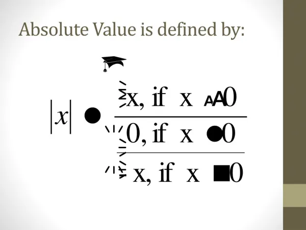 Absolute Value is defined by: