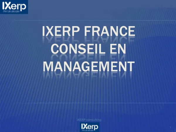 IXERP France Conseil en management