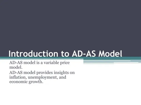 Introduction to AD-AS Model
