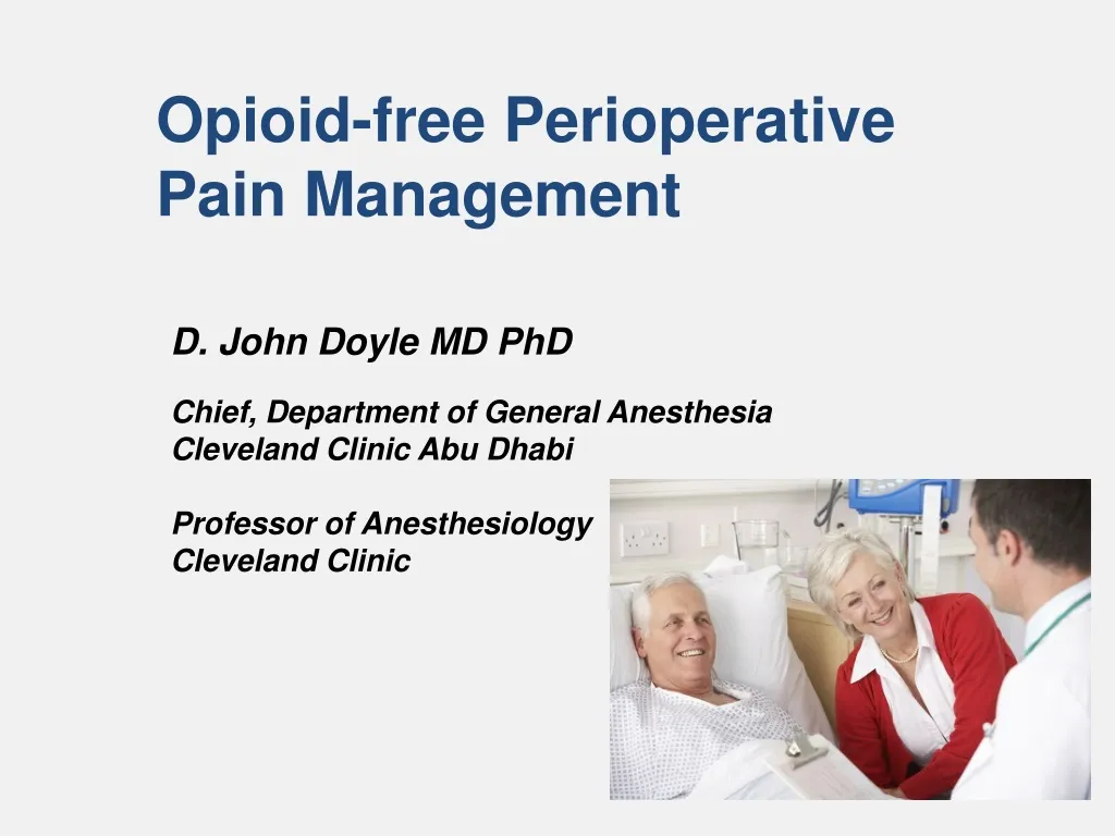 opioid free perioperative pain management