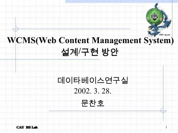 WCMSWeb Content Management System