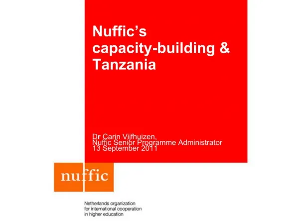 Nuffic s capacity-building Tanzania