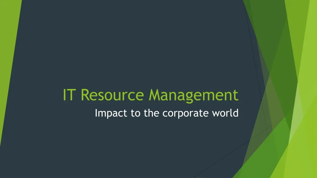 it resource management