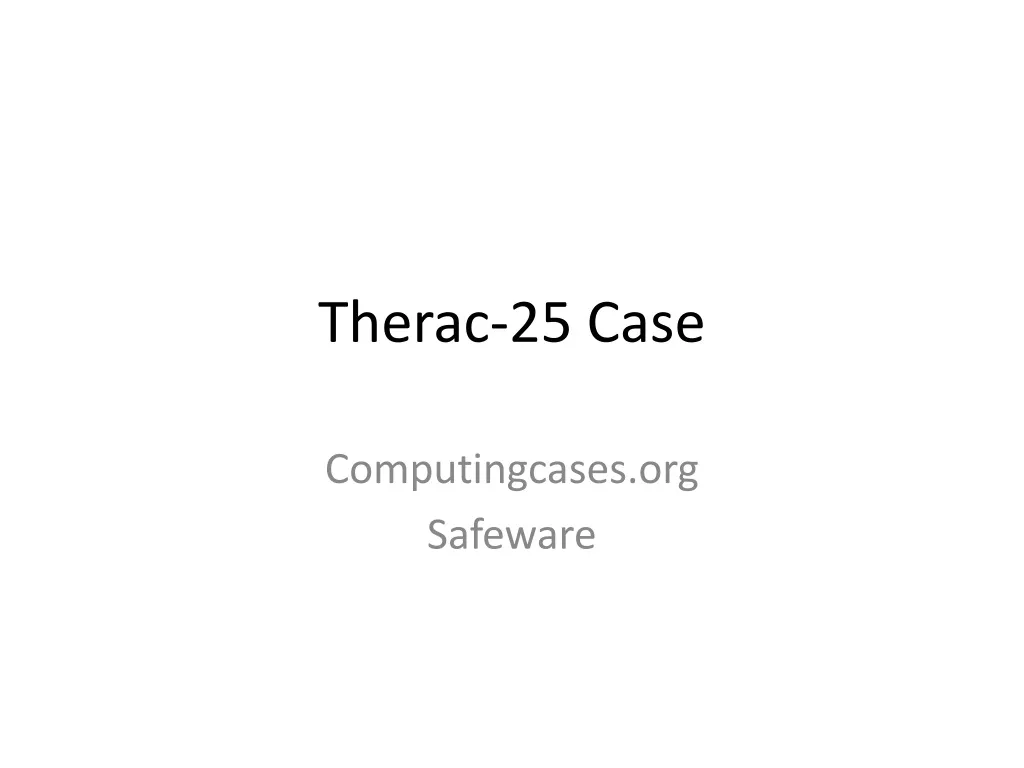 therac 25 case