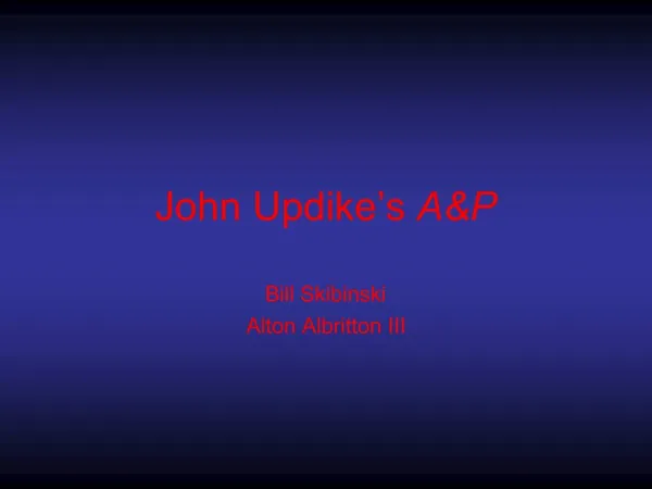 John Updike s AP