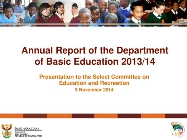 Annual Report of the Department of Basic Education 2013/14