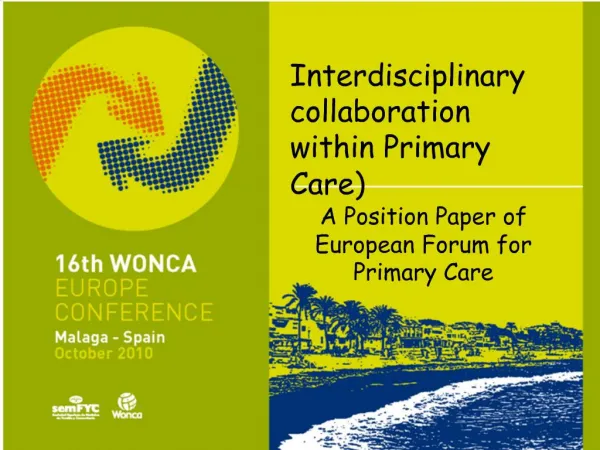 Interdisciplinary collaboration within Primary Care