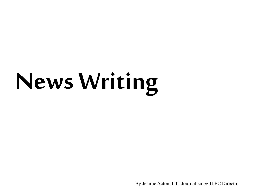 news writing