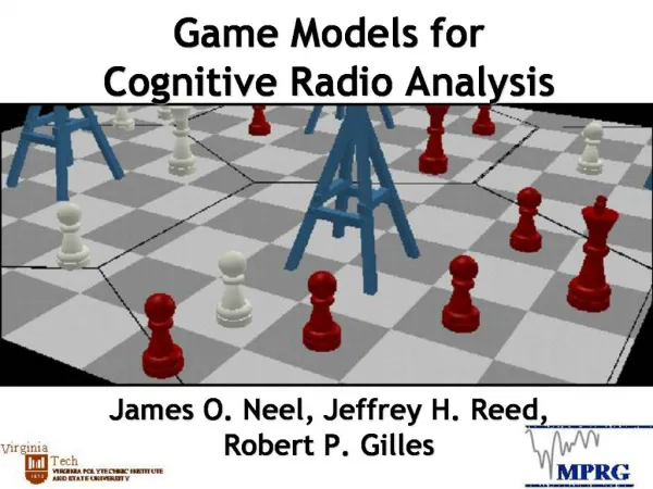 Game Models for Cognitive Radio Analysis