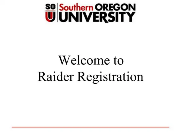 Welcome to Raider Registration