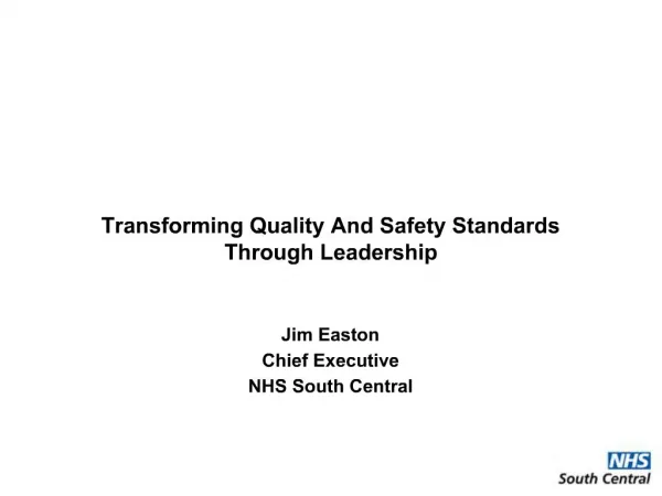 Transforming Quality And Safety Standards Through Leadership