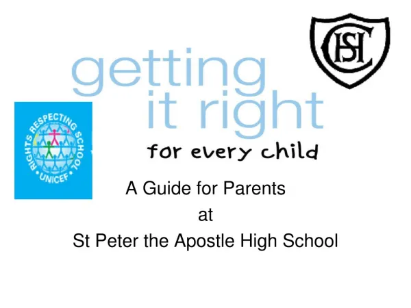 A Guide for Parents at St Peter the Apostle High School