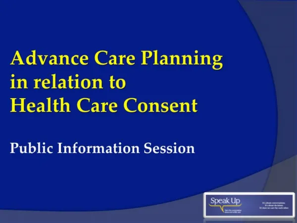Health Care Consent Act 1996 (HCCA)