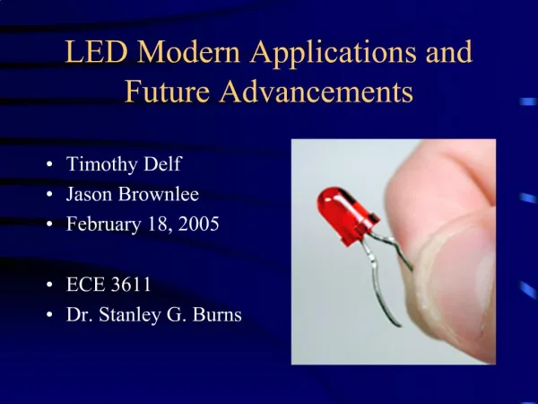 LED Modern Applications and Future Advancements