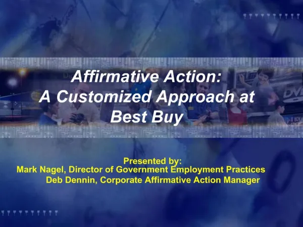 Affirmative Action: A Customized Approach at Best Buy