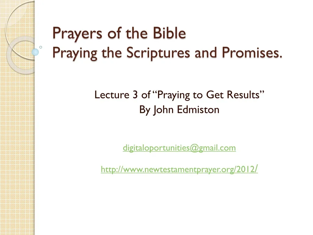 prayers of the bible praying the scriptures and promises