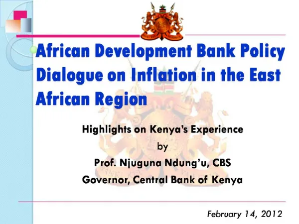 African Development Bank Policy Dialogue on Inflation in the East African Region