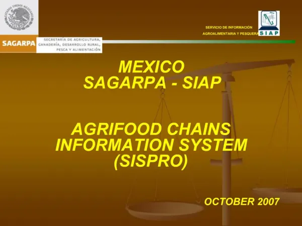 AGRIFOOD CHAINS INFORMATION SYSTEM SISPRO