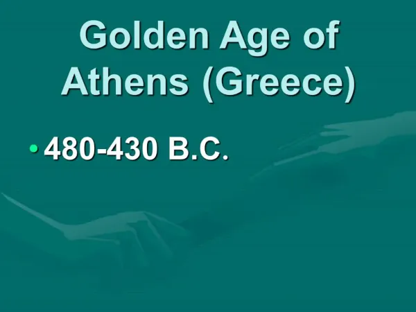 Golden Age of Athens Greece
