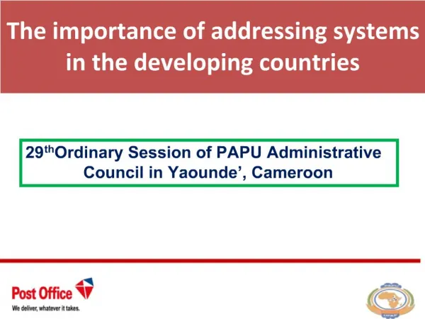 The importance of addressing systems in the developing countries