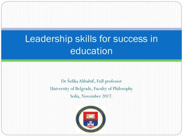 Leadership skills for success in education