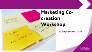 Marketing Co-creation Workshop - slide 1