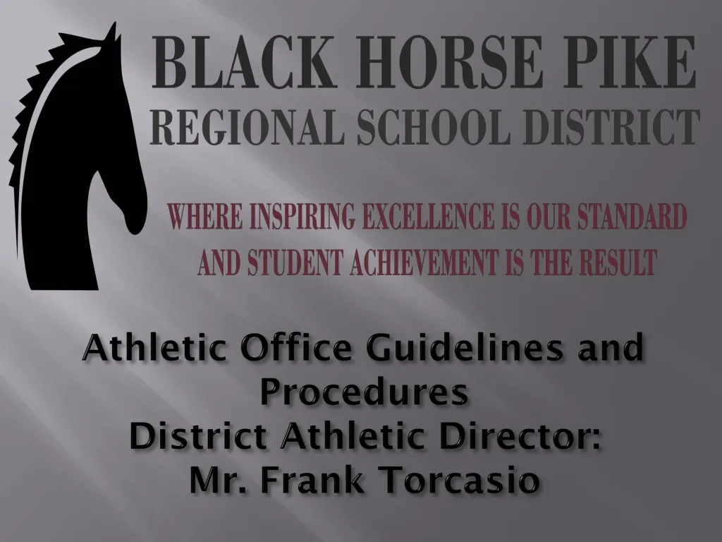 athletic office guidelines and procedures district athletic director mr frank torcasio