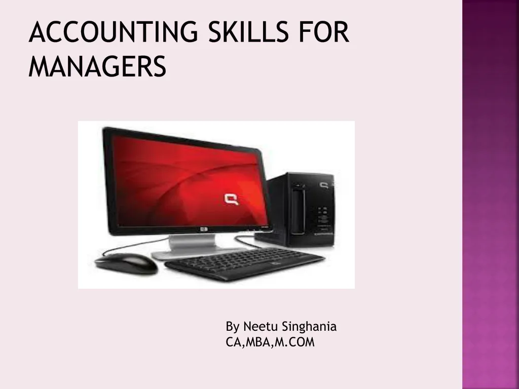 accounting skills for managers