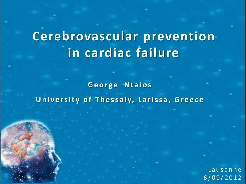 cerebrovascular prevention in cardiac failure