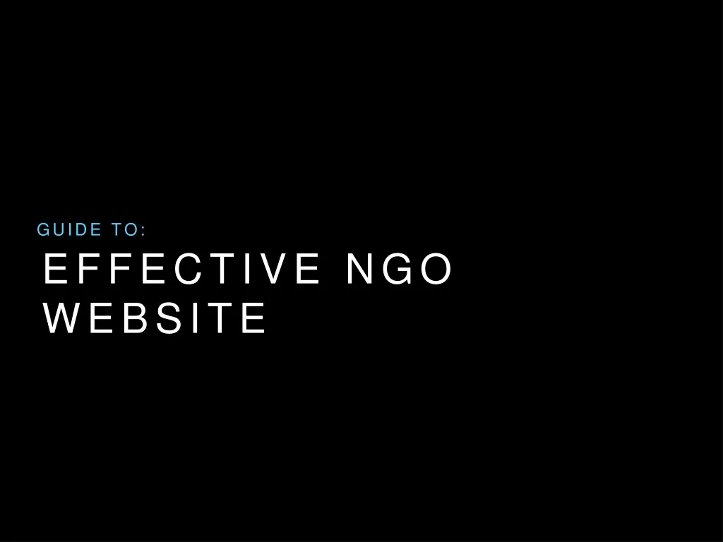 effective ngo website
