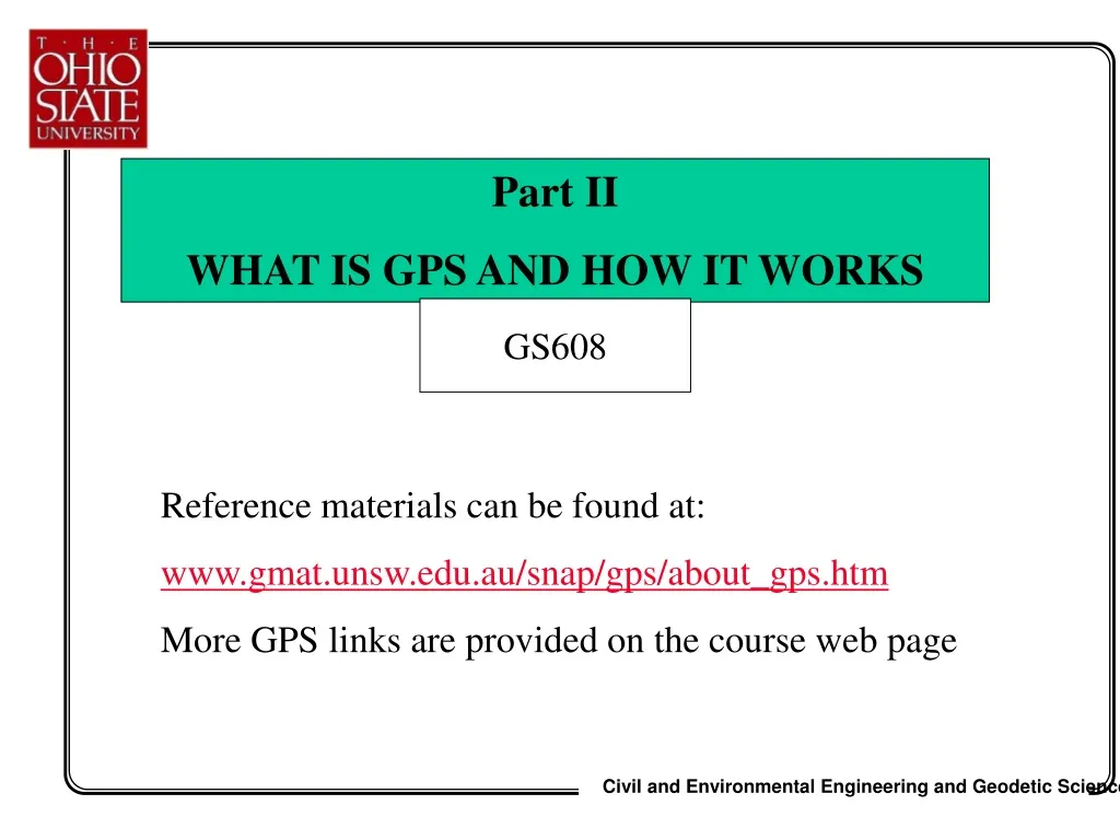 part ii what is gps and how it works