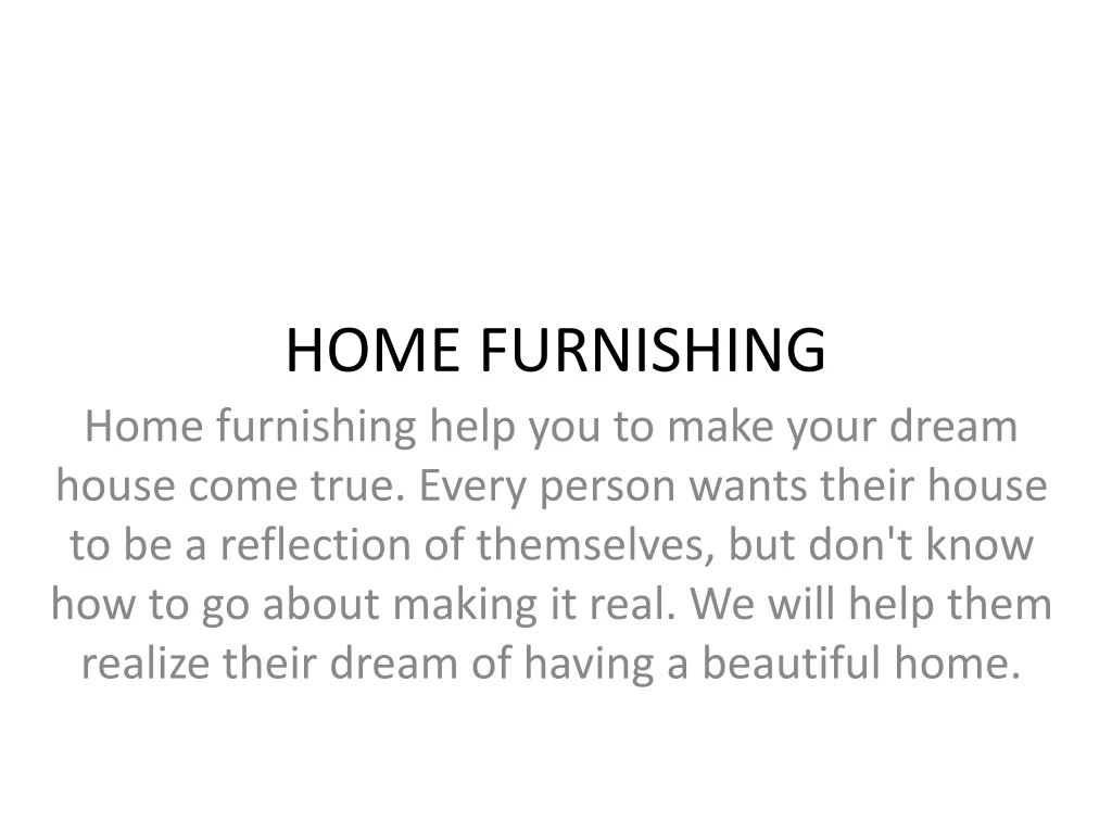 home furnishing