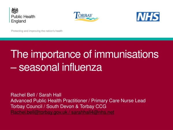 The importance of immunisations – seasonal influenza