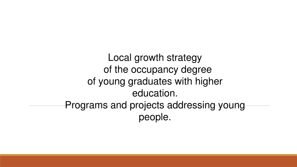 local growth strategy of the occupancy degree