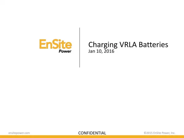 Charging VRLA Batteries