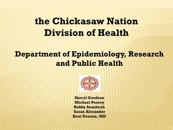 the Chickasaw Nation Division of Health