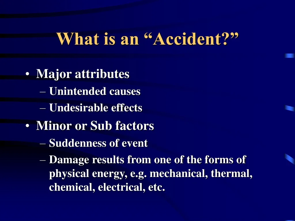 what is an accident