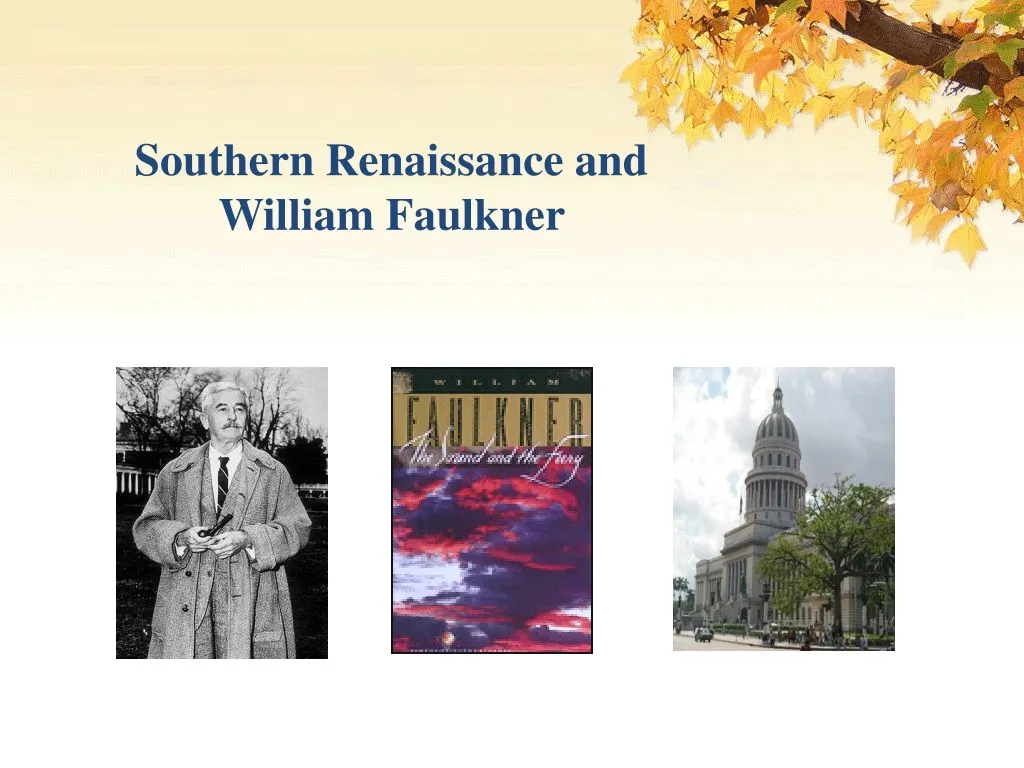 southern renaissance and william faulkner