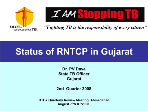 Status of RNTCP in Gujarat