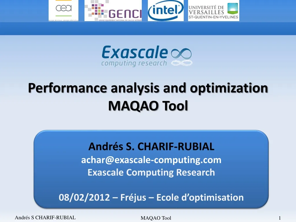 performance analysis and optimization maqao tool