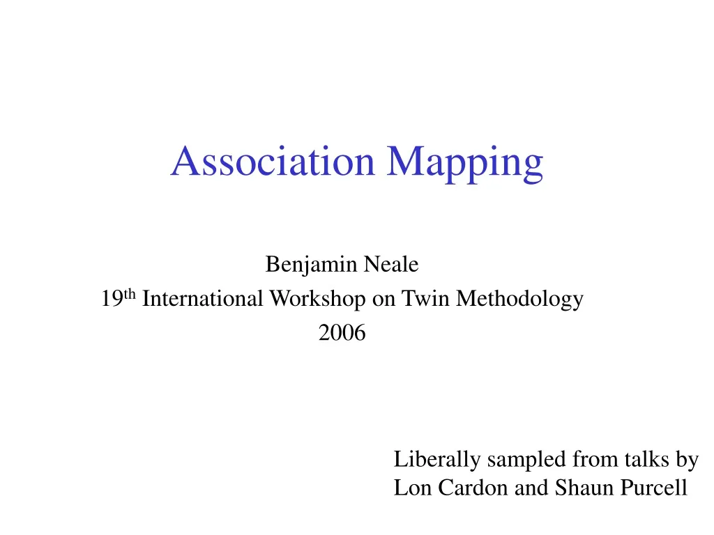 association mapping