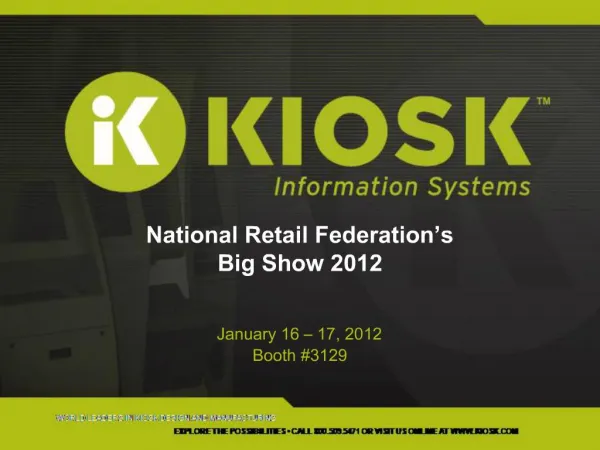 National Retail Federation s Big Show 2012