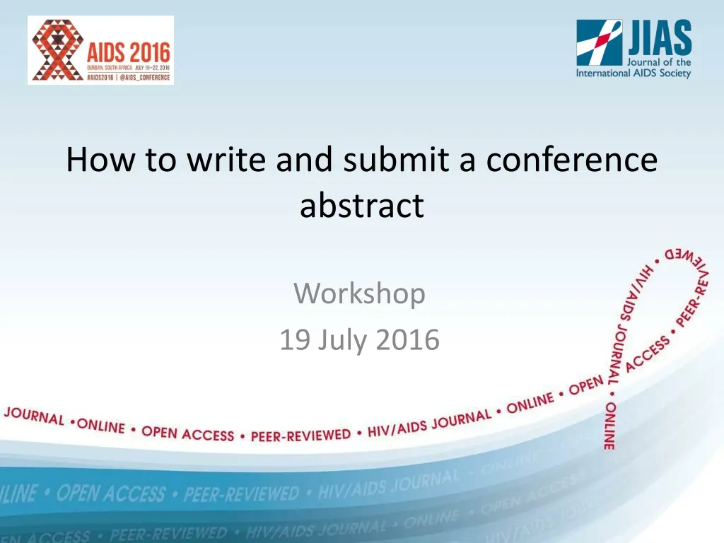 how to write and submit a conference abstract