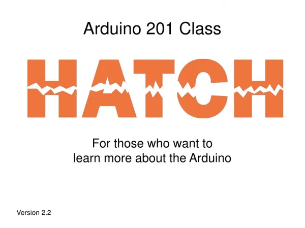 Arduino 201 Class