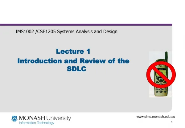IMS1002 /CSE1205 Systems Analysis and Design